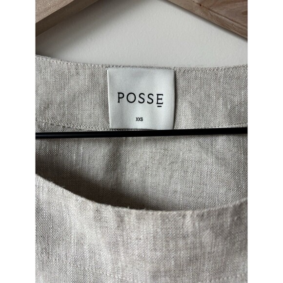 Posse 100% Linen Size XXS Martina Cropped Women’s Shirt - Picture 3 of 5